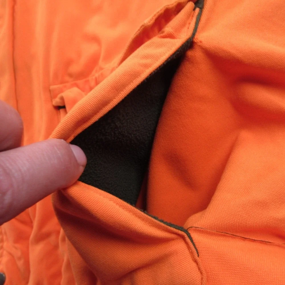 Cabelas Jacket Mens Large Orange Waterproof Insulated Hunting Outdoor VTG 90s